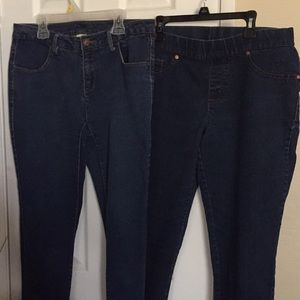 - Set faded glory jeans size 12 petite